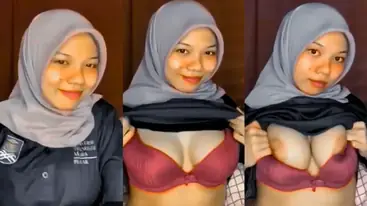 Bokep Maya Alissa Hijab BH Merah Godain Pascol